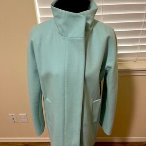 J Crew Factory Women's City Coat in Tiffany Blue, Size 6